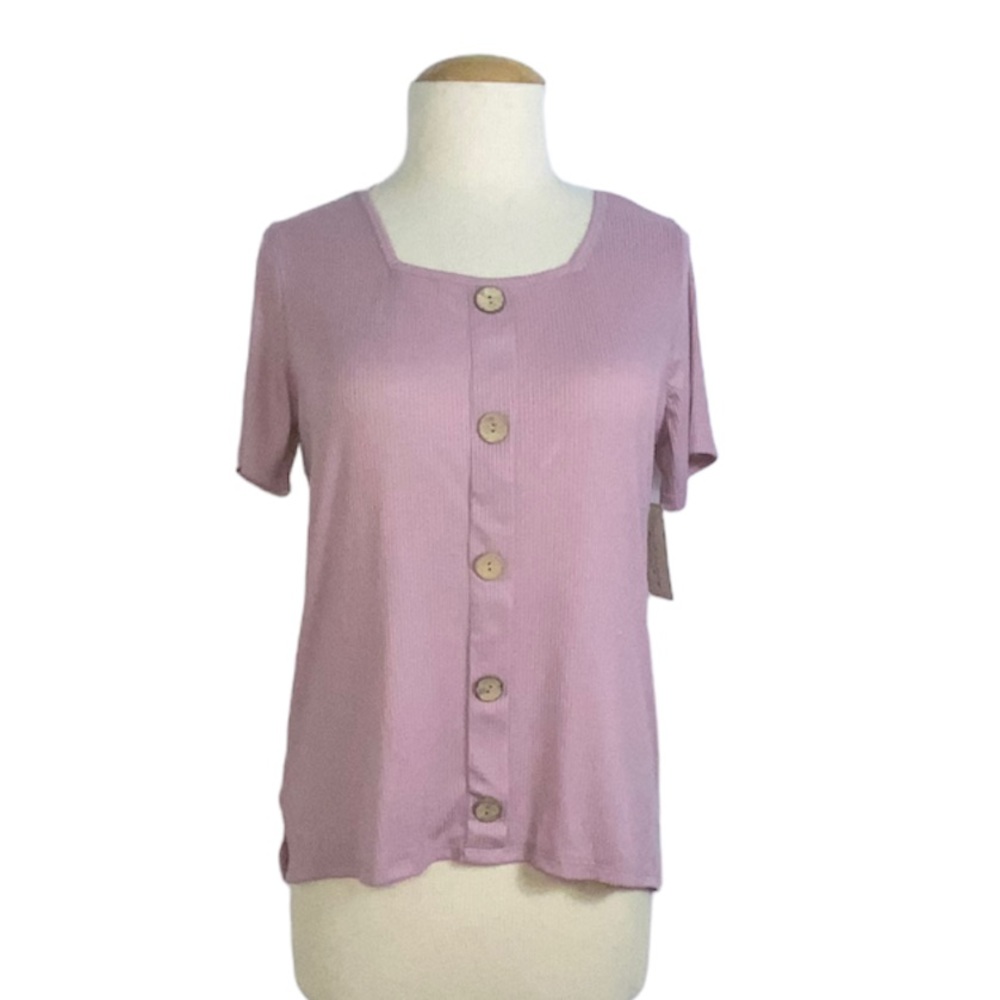 French Laundry 1X Short Sleeve Shirt with Buttons